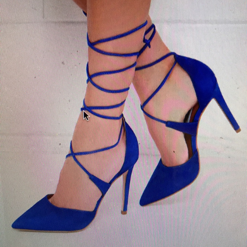 Steve Madden Blue Nubuck Shoes NWOT